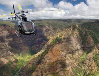 Helicopter over Waimea Canyon